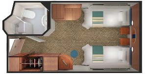Ncl Norwegian Pride of America Cabine Intérieure Familiale Plan