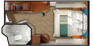 Ncl Norwegian Pride of America Cabine Vue Mer Fenêtre Panoramique Plan