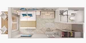 NCL Norwegian Viva Cabine Balcon Plan