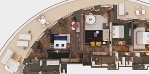 NCL Norwegian Viva Suite Du Proprietaire The Haven Premier Avec Grand Balcon Plan