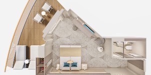 NCL Norwegian Viva Suite Orientée Vers L'arrière Avec Grand Balcon pour 2 Plan