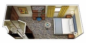 Oceania Cruise Line Croisière Regatta cabine vue mer obstruée