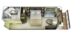 Oceania Cruise Line Croisière Riviera Véranda niveau concierge plan