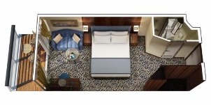 Oceania Cruise Line Croisière Sirena cabine Véranda niveau concierge