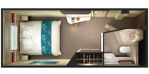 ncl norwegian cruise line breakaway vue mer au milieu du navire avec fenêtre panoramique plan